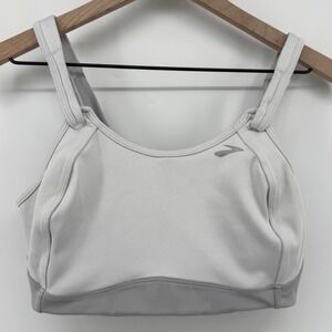 Brooks Moving Comfort Fiona Wireless Sports Bra White 36D Hook Loop 350064
